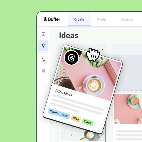 Buffer Create — gestion des idées de contenu